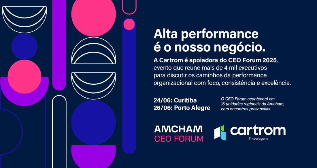 Cartrom reforça seu compromisso com a alta performance ao apoiar o CEO Forum 2025.Ao longo de junho, a Amcham Brasil percorreu dezesseis cidades brasileiras para realizar o CEO Forum 2025, maior encontro presencial de alta liderança do país. Sob o tema “